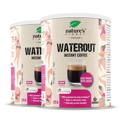 WaterOut Coffee 1+1 | Éliminez la rétention d'eau | Formule Cactinea™ | Réduisez les ballonnemen