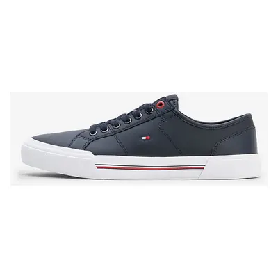 Tommy Hilfiger Core Corporate Vulc Leather Sneakers Blue