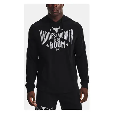 Under Armour UA Project Rock Terry Hoodie Sweatshirt Black