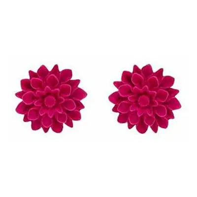 HORSEFEATHERS Flowerski earrings - raspberry PINK