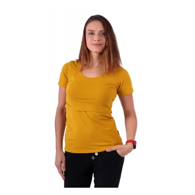 T-shirt d'allaitement Catherine, manches courtes - moutarde L/XL