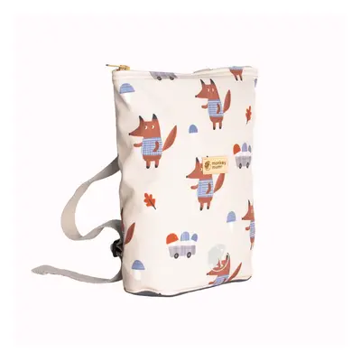 Sac à dos en softshell enfant Monkey Mum® - Renards cueillants des champignons Petit (0-3 ans)