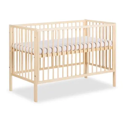 KLUPS Lit bébé en bois avec cloisons amovibles Frank Natural 120x60 cm