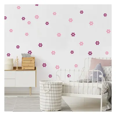 Stickers pour chambre de fille - Fleurs en rose