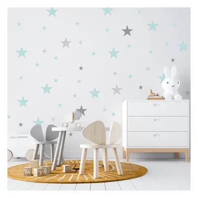 Sticker mural - Petites étoiles mentholées