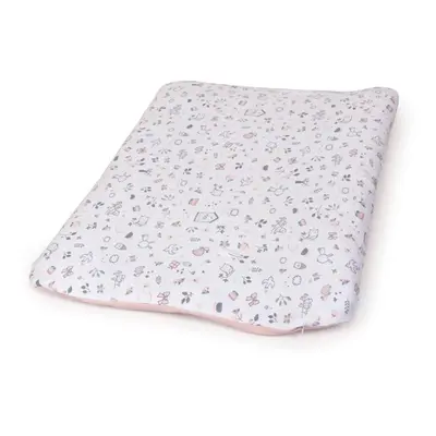 CEBA Housse de matelas à langer souple pcs Rose bonbon, Bird World + Gris clair, Bird World