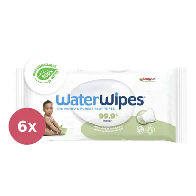 6x WATERWIPES Lingettes humides sans contenu plastique Soapberry pcs (360 pcs)