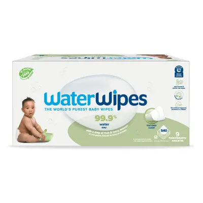 9x WATERWIPES Lingettes humides sans plastique Soapberry pcs (540 pcs)