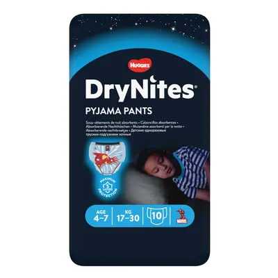 HUGGIES® DryNites Couches-culottes jetables pour garçons ans (17-30 kg) pcs