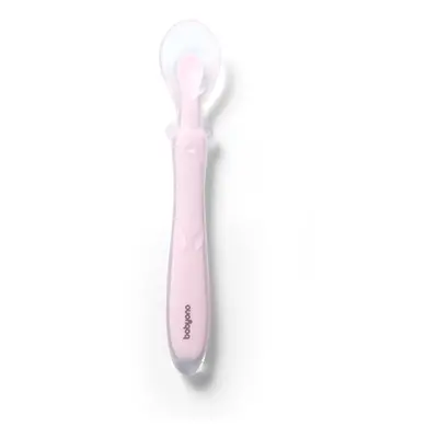 BABYONO Cuillère en silicone - rose mois+