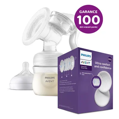 Tire-lait Philips AVENT. lait manuel + Coussinets d'allaitement jetables pcs