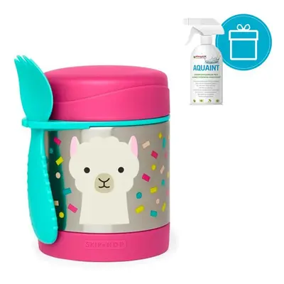 SKIP HOP Zoo Thermos pour aliments avec cuillère/fourchette Lama ml, 3+ + AQUAINT ml