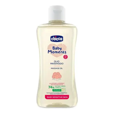 CHICCO Huile de massage au coton et à la vitamine E Baby Moments Sensitive 74% ingrédients natur