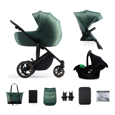 KINDERKRAFT SELECT Poussette combinée en Prime Vert Foncé, Premium