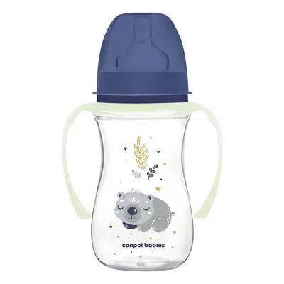 CANPOL BABIES Biberon anti-colique avec poignées lumineuses EasyStart Sleepy koala 240ml bleu