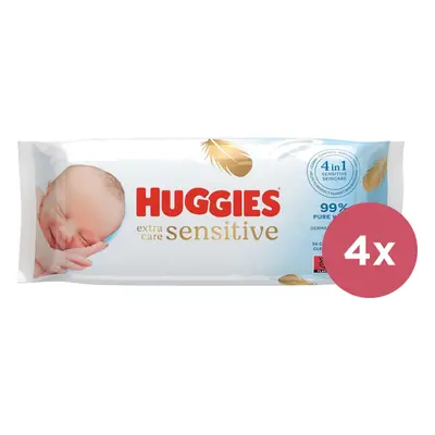 4x HUGGIES® Lingettes humides Extra Care Single pcs