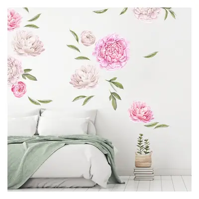 Stickers muraux - Pivoines dans les tons roses - petit