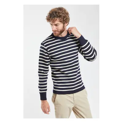 ARMOR-LUX Pull marin rayé "Fouesnant" - laine Homme Rich navy/Nature 2XS