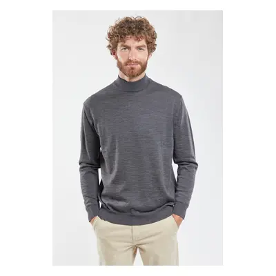 BERAC Pul col montant Bérac - laine mérinos Homme 182 ANTHRACITE 2XL