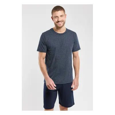 ARMOR-LUX Pyjama short - coton léger Homme Imprimé Losange bleu nuit S