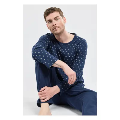 ARMOR-LUX Pyjama motifs "triangles" - coton léger Homme Imprimé triangles Marine Deep L