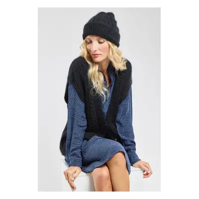 TERRE & MER Gilet sans manche Côme - mohair Femme Noir M