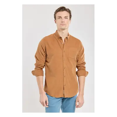 BERMUDES Chemise ESTEBAN - velours côtelé Homme CARAMEL M