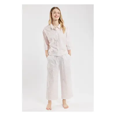 ARMOR-LUX Pyjama imprimé "fleurs romantiques" - coton Femme Imprimé Romantique Blanc/F M - 40