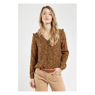 ARMOR-LUX Blouse col V imprimée Femme Imprimé Fleurs Sienna L - 42