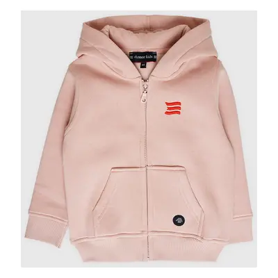 ARMOR-LUX Sweat zippé Kids Enfant Blush 2 ANS