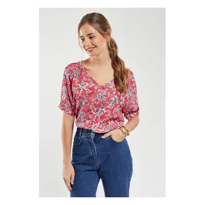 TERRE & MER Blouse motifs floraux Nolan Femme Imprimé Fleurs Magma M - 40