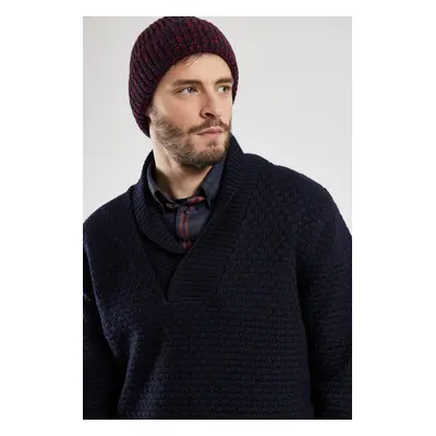 ARMOR-LUX Bonnet - laine Homme Mouliné Navire/Cardinal TU