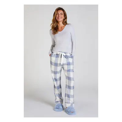 Hunkemöller Petite pantalon de Pyjama Flanelle Bleu