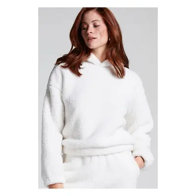 Hunkemöller Sweat à Capuche polaire Snuggle Blanc