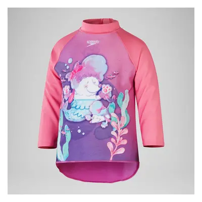 T-shirt Fille rashguard à manches longues Digital pour Filles Rose kiki/Pétale/Caribe