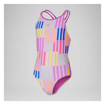 Maillot de bain Fille imprimé Twinstrap pour Filles Rose kiki