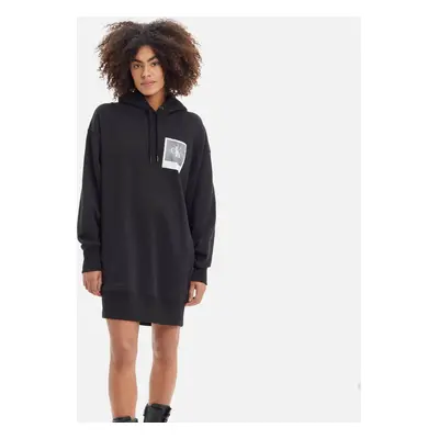 Calvin Klein Jeans Polaroid Cotton-Jersey Hooded Dress