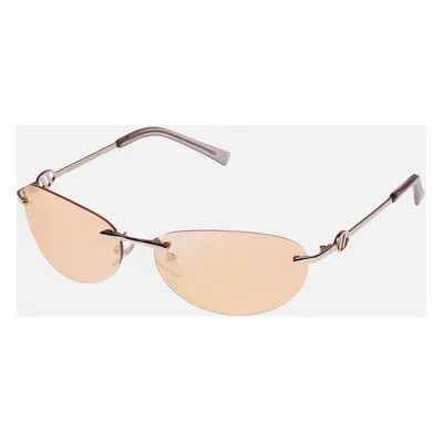 Le Specs Slinky Metal Oval-Frame Sunglasses