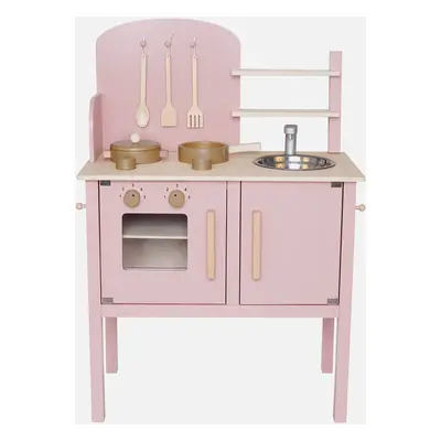 Jabadabado Pink / Gold Kitchen with Pot & Pan Set