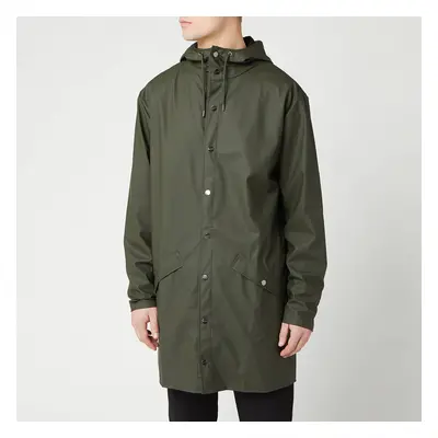 RAINS Men's Long Jacket - Green - M