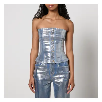 Amy Lynn Mimi Coated Denim Tube Top