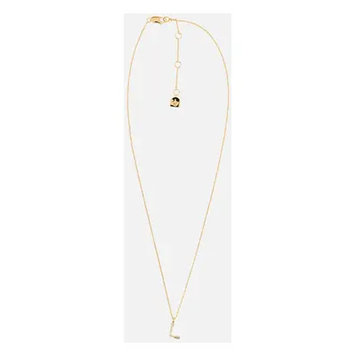 Astrid & Miyu Initial Pavé 18K Gold-Plated Necklace