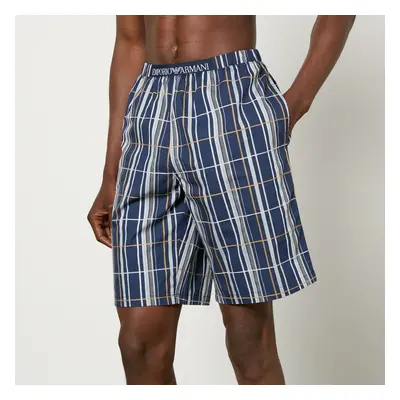 Emporio Armani Bodywear Checked Cotton Pyjama Shorts