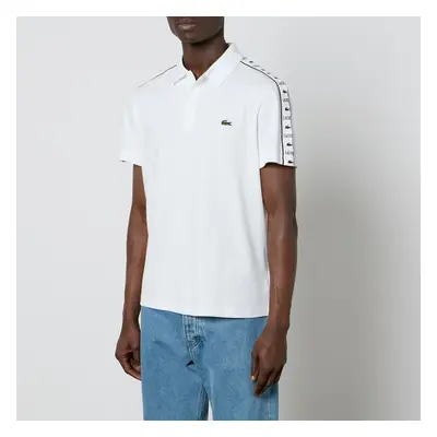 Lacoste Tape Shoulder Stretch-Cotton Piqué Polo Shirt