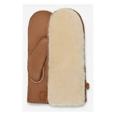 UGG Moufle en peau de mouton apparente in Brown, Taille