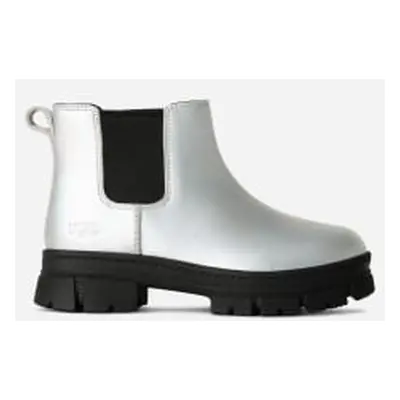 UGG Botte Ashton Chelsea Shine in Silver, Taille 32.5, Cuir