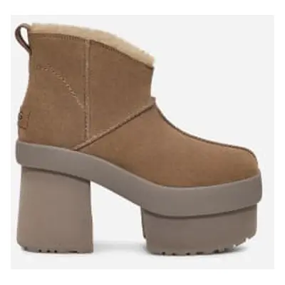 UGG Botte New Heights Platform Mini in Hickory, Taille 43, Daim