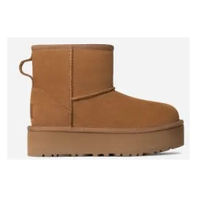 UGG Botte Classic Mini Platform pour Grand Enfant in Brown, Taille 32.5, Daim