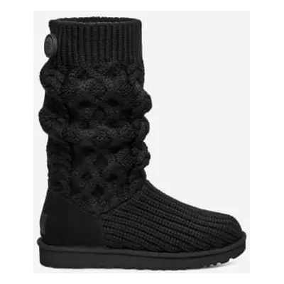 UGG Botte Classic Cardi en maille torsadée in Black, Taille 43, Cuir