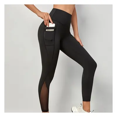 TEMU Vêtements de sport pour femmes : Legging de yoga en avec poches latérales, taille haute, po